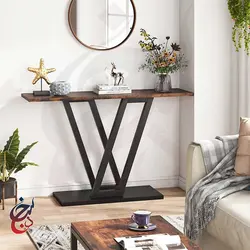 کنسول چوب و فلز طرح کیاوش مدل Co-1018 - سنجد چوب