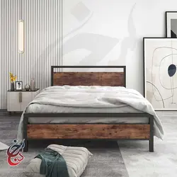 تخت خواب فلزی طرح راسا مدل bf-1002 - سنجد چوب