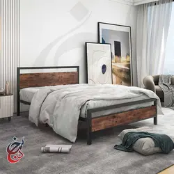 تخت خواب فلزی طرح راسا مدل bf-1002 - سنجد چوب