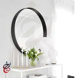 آینه گرد طرح گلبانگ مدل mi-1014 - سنجد چوب