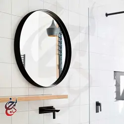 آینه گرد طرح گلبانگ مدل mi-1014 - سنجد چوب