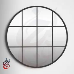 آینه گرد طرح گلبان مدل mi-1016 - سنجد چوب