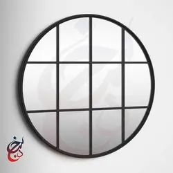 آینه گرد طرح گلبان مدل mi-1016 - سنجد چوب