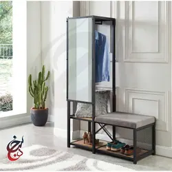 جالباسی چوب و فلز طرح رادوین مدل Cr-1025 - سنجد چوب
