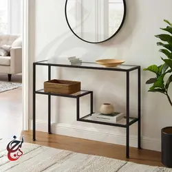 کنسول چوب و فلز طرح کهرم مدل Co-1025 - سنجد چوب