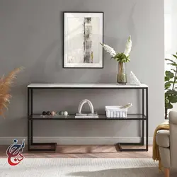 کنسول چوب و فلز طرح کیاسام مدل Co-1026 - سنجد چوب