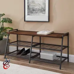 جاکفشی چوب و فلز طرح گیتی مدل shb-1017 - سنجد چوب