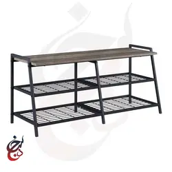 جاکفشی چوب و فلز طرح گیتی مدل shb-1017 - سنجد چوب