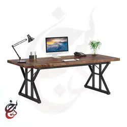 میز اداری پایه فلزی طرح آبنوس مدل de-1022 - سنجد چوب