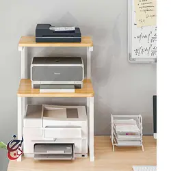 استند پرینتر چوب و فلز طرح ترنگ مدل PS-1012 - سنجد چوب