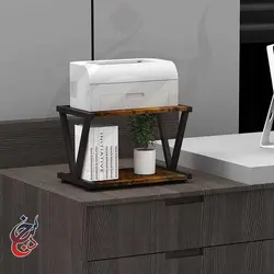 استند پرینتر چوب و فلز طرح ترمه مدل PS-1014 - سنجد چوب