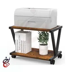 استند پرینتر چوب و فلز طرح ترمه مدل PS-1014 - سنجد چوب