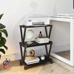 استند پرینتر چوب و فلز طرح ترمه مدل PS-1014 - سنجد چوب
