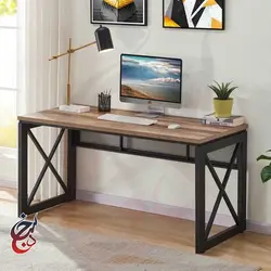 میز اداری پایه فلزی طرح آرشان مدل de-1023 - سنجد چوب