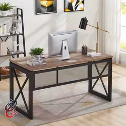 میز اداری پایه فلزی طرح آرشان مدل de-1023 - سنجد چوب