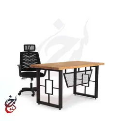 میز پایه فلزی طرح آرال مدل de-1027 - سنجد چوب