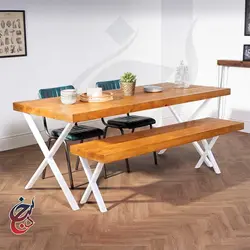میز ناهارخوری طرح هیما مدل dt-1012 - سنجد چوب