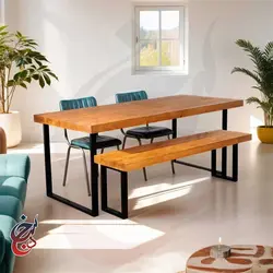 میز ناهارخوری طرح هیرمند مدل dt-1011 - سنجد چوب