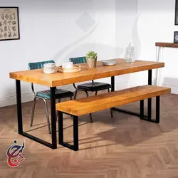 میز ناهارخوری طرح هیرمند مدل dt-1011 - سنجد چوب