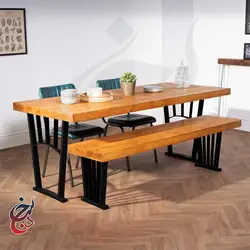 میز ناهارخوری طرح هونیاک مدل dt-1014 - سنجد چوب