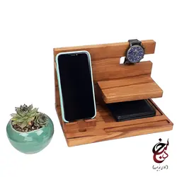 پایه نگهدارنده چوبی موبایل طرح آرسام گالری سنجد چوب کد c-1034