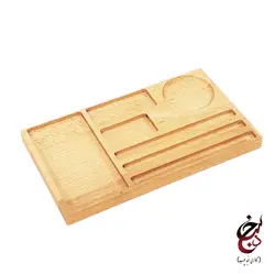استند اداری رومیزی طرح آرین گالری سنجد چوب کد c-1023