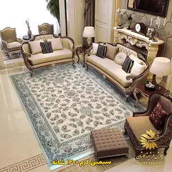 فرش 1200 شانه کاشان طرح سیمین کرم | فرشینه کاشان