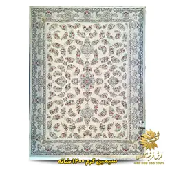 فرش 1200 شانه کاشان طرح سیمین کرم | فرشینه کاشان