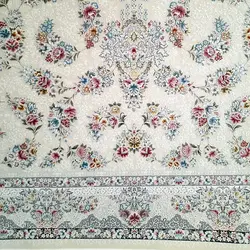 فرش 1200 شانه کاشان طرح سیمین کرم | فرشینه کاشان