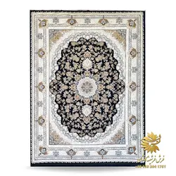 فرش 1200 شانه سرمه ای طرح پونه | فرشینه کاشان