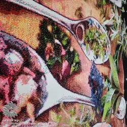 فرش آشپزخانه تیره طرح ادویه جات کد 1078 | فرشینه کاشان