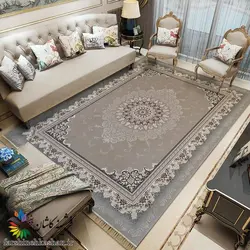 فرش 700 شانه طرح دلاریس نقره ای | فرشینه کاشان