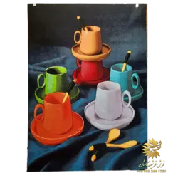 فرش طرح لیوان مخصوص آشپزخانه کد A1182 | فرشینه کاشان