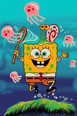 فرش کودک طرح باب اسفنجی کد an1030 | فرشینه کاشان