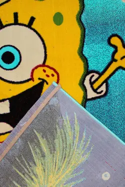 فرش کودک طرح باب اسفنجی کد an1030 | فرشینه کاشان