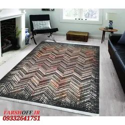 فرش مدرن طرح مراکشی تیره کد 40093t | فرشینه کاشان