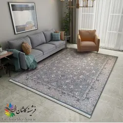 فرش طرح گندم 700 شانه نقره ای | فرشینه کاشان