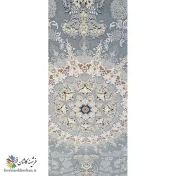 فرش طرح شاهکار زمینه فیلی 1500 شانه گل برجسته تراکم 4500