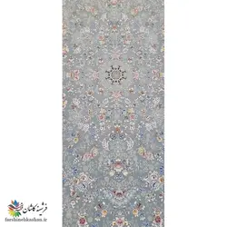 فرش طرح شاهکار زمینه فیلی 1500 شانه گل برجسته تراکم 4500