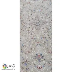 فرش طرح شاهکار زمینه فیلی 1500 شانه گل برجسته تراکم 4500