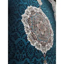 فرش طرح هالیدی سرمه ای 700 شانه | فرشینه کاشان
