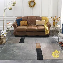 فرش ساده مدرن طوسی s41117n | فرشینه کاشان