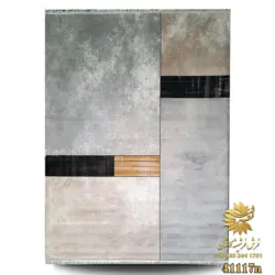 فرش ساده مدرن طوسی s41117n | فرشینه کاشان
