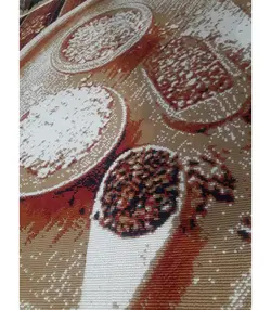 گلیم فانتزی آشپزخانه طرح ادویه جات زمینه کرم کد G917 | فرشینه کاشان