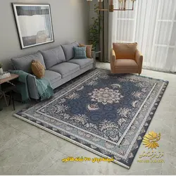 فرش 700 شانه دودی طرح شیفته طلاکوب | فرشینه کاشان
