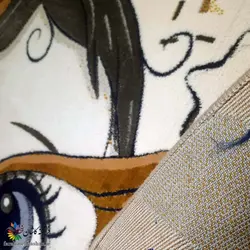 فرش اتاق نوزاد آبی نارنجی کد s618 | فرشینه کاشان