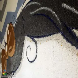 فرش اتاق نوزاد آبی نارنجی کد s618 | فرشینه کاشان