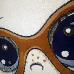 فرش اتاق نوزاد آبی نارنجی کد s618 | فرشینه کاشان