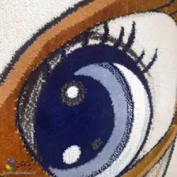 فرش اتاق نوزاد آبی نارنجی کد s618 | فرشینه کاشان