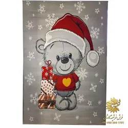 فرش کودک قرمز طوسی طرح عروسک 630 | فرشینه کاشان